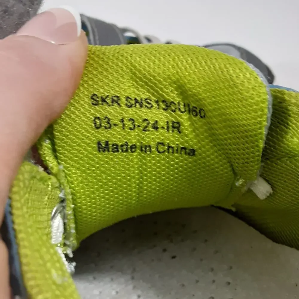 See Kai Run Connor Canvas Sneakers Mesh Gray Kids 9 Hook and Loop Strap Rubber